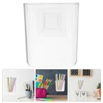 Organisateur de bureau transparent en PP portestylo mural rangement crayons design moderne gain de place sans perçage fonctionnalité élégante