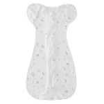 Sac de couchage en coton pour nouveauné design étoiles et lune fermeture éclair centrale anticoup de pied confortable et sécurisant bébé 03 mois