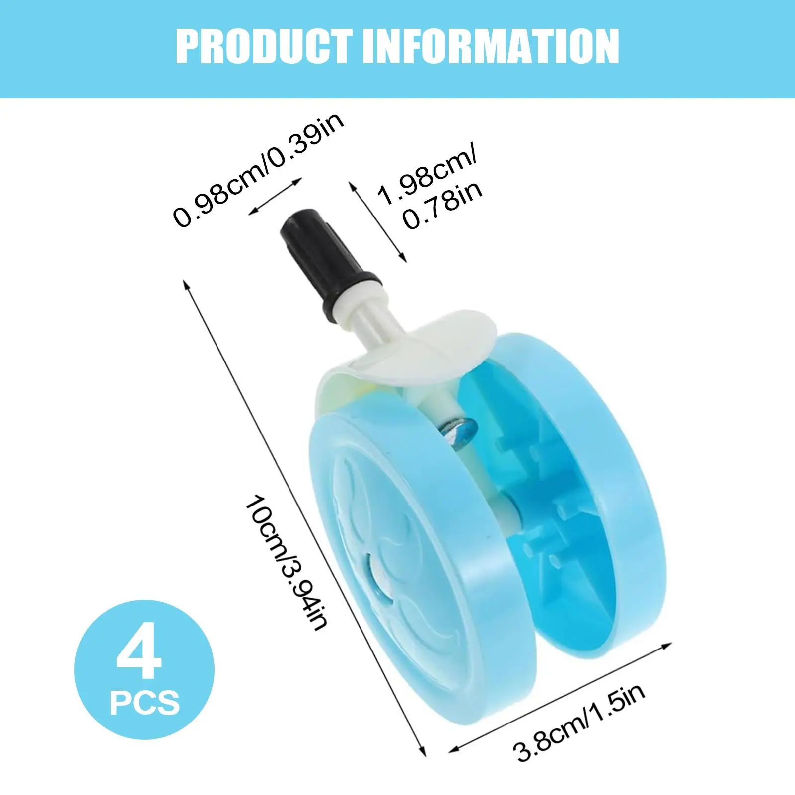 Roues silencieuses pour poussettes extérieures 4 pièces Design moderne Matériaux durables Facilité de montage Usage outdoor Idéal pour meubles et chariots