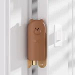 Butoir de porte en forme d&rsquo;ours pour bébé antipincement sécurité domestique design ludique protection des doigts facile à installer accessoire bébé
