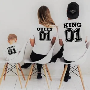 Tshirt manches courtes pour la famille vêtements assortis père mère enfant style uni 1 pièce confortable 13 ans polyester unisexe