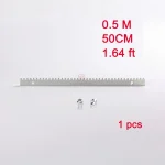 Porte coulissante en acier galvanisé, support de Rail d&rsquo;engrenage, fermeture éclair métallique, 1 mètre par pièce, extension de 50CM en option avec vis – 50CM 1pcs