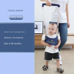 Ceinture apprentissage marche bébé harnais sécurité support enfants 636 mois coton respirant bleu beige