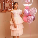 Robe historique pour filles reconstitution mariage anniversaire polyester floral plumes ruffles Jiangsu CN longue mimollet sans manches Faiokaver