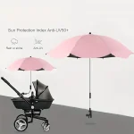 Parasol universel pour poussette protection UV 50 imperméable ajustable clipon design moderne antisoleil antipluie parasol portable bébé stroller accessoire bébé