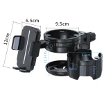 Support téléphone portable voiture universel ajustable noir design moderne sécurisé