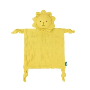 Couverture réconfort bébé douce doudou lion oreilles peluche coton bio Accessoire bébé apaisant mushie jaune Couverture réconfort bébé douce doudou lion oreilles peluche coton bio Accessoire bébé apaisant mushie jaune