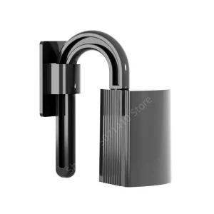 Serrure de sécurité métal antigrip pour portes protection antipincement mains cadenas durable design moderne installation facile couleur noire