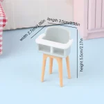Mini chaise haute pour poupée jeu de rôle mobilier pour enfants jouets maison de poupée_simulation mobilier bébé qualité supérieure non toxique