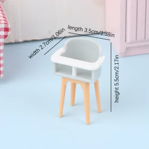 Mini chaise haute pour poupée jeu de rôle mobilier pour enfants jouets maison de poupée_simulation mobilier bébé qualité supérieure non toxique