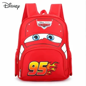Sac d&rsquo;école Disney Cars 95 Flash Mc Queen sac à dos enfants 312 ans design animé thème voiture matériaux durables bretelles rembourrées poches pratiques