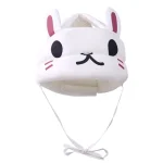 Casque de sécurité pour bébé en forme de lapin chapeau antichute ajustable doux et respirant accessoire de protection pour apprendre à marcher