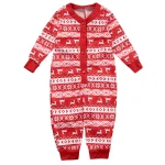 Pyjama Noël enfant manches longues motifs rennes vêtement nuit famille confort coton doux style festif