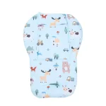 Coussin de poussette universel doux et sécurisant pour bébé accessoire de siège souple rembourré hypoallergénique lavable style cartoon matériau en polyester doux