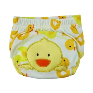 Culottes d&rsquo;entraînement réutilisables en coton couches lavables pour bébé et enfant design canard 01 ans