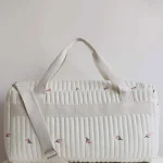 Sac de maman tulipe matelassé sac à couches design floral polyvalent pour maternity et bébé grande capacité style moderne tissu doux