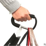 Mousqueton en alliage d&rsquo;aluminium pour poussette bébé crochet supermarché grande taille noir