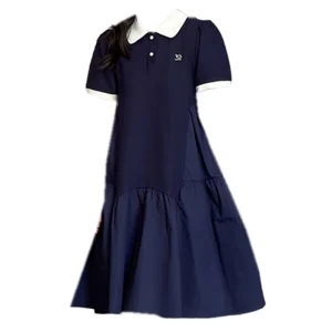 Robe Polo d&rsquo;été assortie pour la famille Look mère et fille vêtements décontractés tenues assorties maman et moi robes pour femmes et filles  Navy