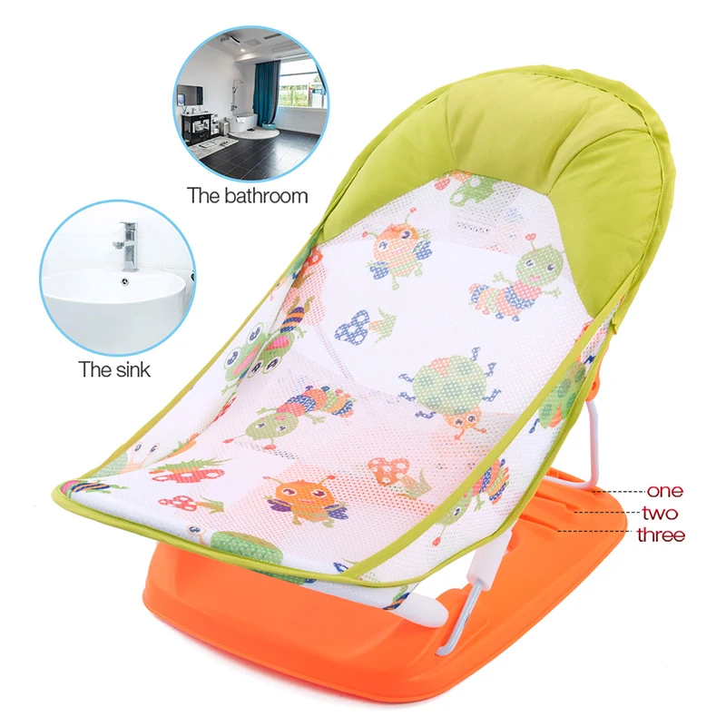 Baignoire bébé ibaby DELUXE siège de bain pliable confortable design moderne motifs colorés antidérapant sécurité maximale idéal pour les nouveaunés