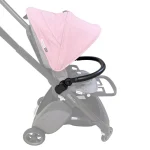 Accoudoir de poussette compatible Bugaboo Ant en acier inoxydable et plastique clôture de sécurité réglable couverture en cuir ergonomique et durable pour bébé