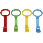 Anneaux d&rsquo;exercice pour bébé anneaux de traction debout jouets de développement accessoires de lit 4 pièces colorées