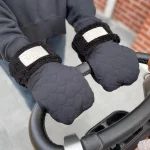 Gants de Poussette Universels Imperméables avec Doublure Souriante pour Bébé Hiver Épais et Chaud Accessoire de Protection
