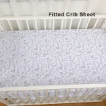 Draphousse bébé lit berceau imprimé dinosaures feuilles 1 pièce 100% polyester uni saison universel style moderne doux confortable