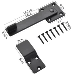 Verrou de porte rabattable en acier sécurisé ajustable pour poussettes et équipements bébé 1 pièce