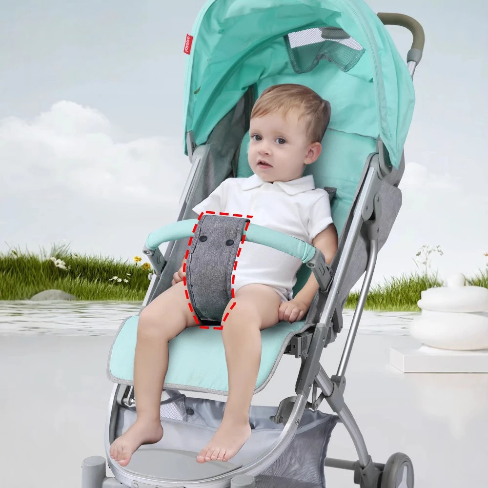 Protector crotch universel poussette bébé confort sécurité amorti protecteur entrejambe fixations sécurisées matériau doux