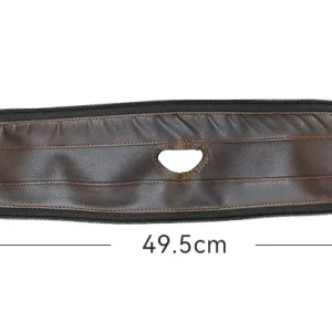 Housse de protection pour poussette Doona en simili cuir housse d&rsquo;hiver sac de rangement étui pour poignée en polyester design élégant couleur brun foncé