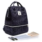 Sac à dos isotherme maternité allaitement voyage pour maman sac à couches poussette accessoires bébé bleu marine floral