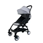 Poussette compacte YOYO pour bébé design urbain pliable voyage polyester aluminium 02 ans gris noire blanc sécurité portabilité