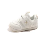 Chaussures enfants blanches dorées fermeture velcro confortables durables style moderne enfants 713 ans