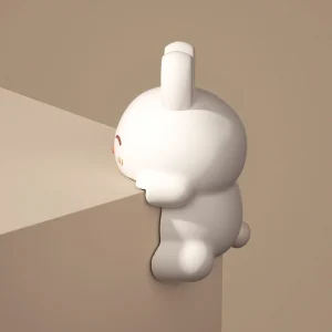 Figurine lapin en plastique décorative pour bureau ou étagère support pour notes style moderne mignon 1015 cm blanc et rouge