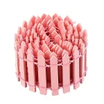 Mini clôture en bois féerique accessoire de décoration pour jardin maison de poupée décoration artisanale style ludique couleur rose pastel