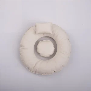 Coussin de soutien en mousse mémoire pour postpartum coussin donut en tissu doux accessoire confort maternité beige hypoallergénique
