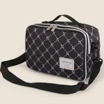 Sunveno Sac à langer Portable 2 en 1 Compact et Élégant Design Géométrique Polyester Résistant