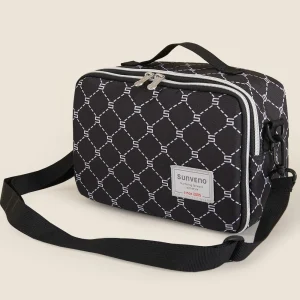 Sunveno Sac à langer Portable 2 en 1 Compact et Élégant Design Géométrique Polyester Résistant