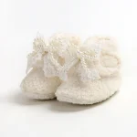 Chaussons bébé fille garçon nouveauné hiver élastiques antidérapants confortables style épuré