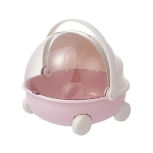 Boîte de rangement portable en plastique antipoussière pour jouets bébé organisation bureau coffre voiture rangement divers