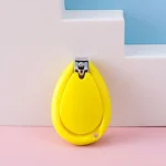 Coupeongles bébé jaune ergonomique sans odeur antichute outils soins ongles enfants design moderne qualité supérieure
