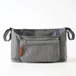 Organisateur de poussette multifonctionnel pour bébé sac de rangement portable avec compartiments pour bouteilles et gobelets