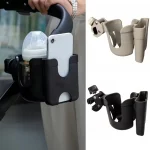 Portegobelets multifonction pour poussette support sécurisé pour biberon et téléphone design ergonomique fixations faciles accessoires bébé pratiques