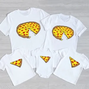 T-shirt de famille drôle papa maman fils fille famille correspondant T-shirts Parent-enfant vêtements de famille enfants garçons filles hauts décontractés – pizza white T-shirt de famille drôle papa maman fils fille famille correspondant T-shirts Parent-enfant vêtements de famille enfants garçons filles hauts décontractés – pizza white
