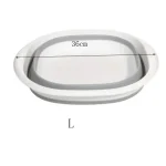 Lavabos pliants en plastique lavabos portables baignoire à linge pliante adulte bébé bassin de bain salle de bain accessoires de cuisine lavabo – Grey-L