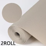 Tapis yoga PVC antidérapant non adhésif tapis de sol texture losange 1.8m x 60cm beige moderne durable idéal yoga pilates fitness