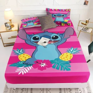 Linge de lit Lilo et Stitch draphousse en polyester housse de couette personnalisée design Disney décoration chambre enfant adolescent cadeau original Linge de lit Lilo et Stitch draphousse en polyester housse de couette personnalisée design Disney décoration chambre enfant adolescent cadeau original