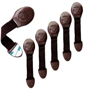 Ensemble de sangles de sécurité pour bébés et enfants 6 pièces nylon et plastique verrouillage sécurisé usage multibureau rangement et organisation Ensemble de sangles de sécurité pour bébés et enfants 6 pièces nylon et plastique verrouillage sécurisé usage multibureau rangement et organisation