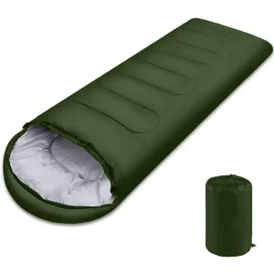 Sac de couchage camping militaire vert 1.3kg résistant à l&rsquo;eau sac à dos extérieur en polyester pour maman équipement hiver randonnée durable