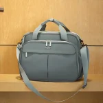 Sac maman bébé poussette Lequeen multifonctionnel étanche gris doux sac à main épaule portage bébé 036m design moderne